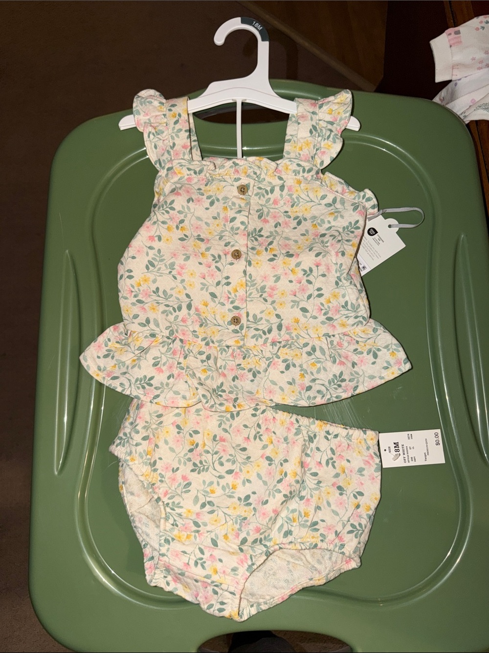 NWT Cloud Island 2 Piece floral Set